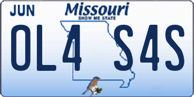 MO license plate OL4S4S
