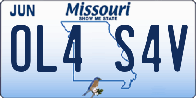 MO license plate OL4S4V