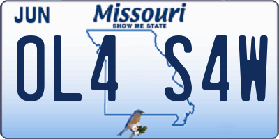 MO license plate OL4S4W