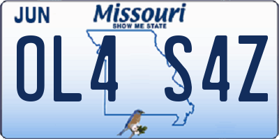 MO license plate OL4S4Z