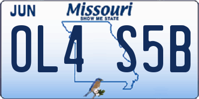 MO license plate OL4S5B
