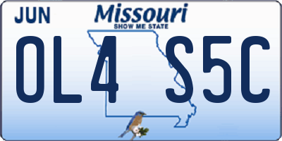 MO license plate OL4S5C