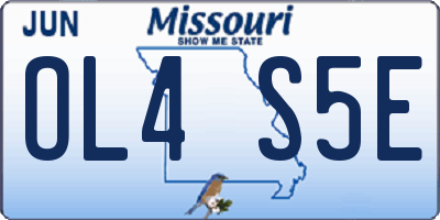 MO license plate OL4S5E