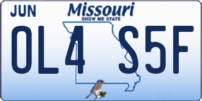 MO license plate OL4S5F