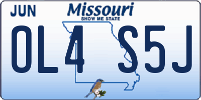 MO license plate OL4S5J