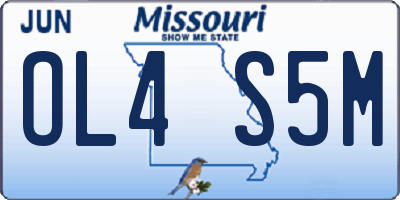 MO license plate OL4S5M