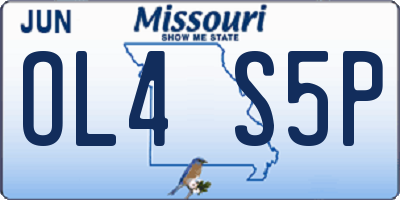 MO license plate OL4S5P