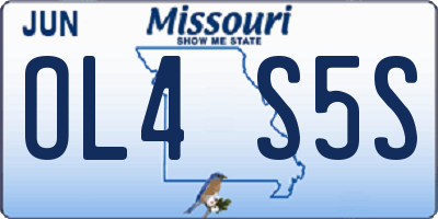 MO license plate OL4S5S