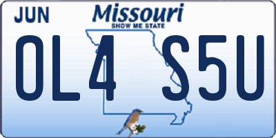 MO license plate OL4S5U