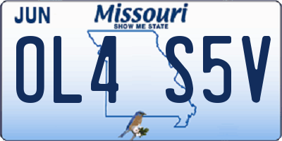MO license plate OL4S5V