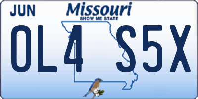 MO license plate OL4S5X