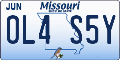 MO license plate OL4S5Y