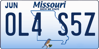 MO license plate OL4S5Z