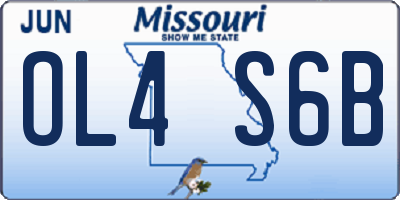 MO license plate OL4S6B
