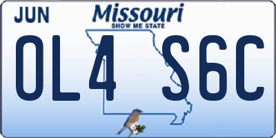 MO license plate OL4S6C