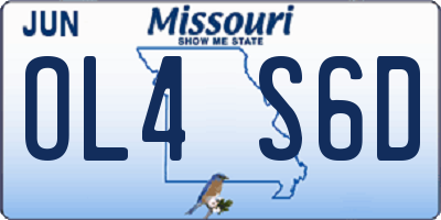 MO license plate OL4S6D