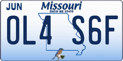 MO license plate OL4S6F