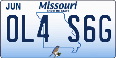 MO license plate OL4S6G