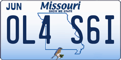 MO license plate OL4S6I