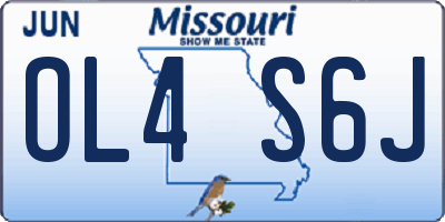 MO license plate OL4S6J