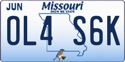 MO license plate OL4S6K
