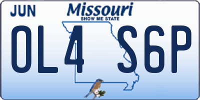 MO license plate OL4S6P