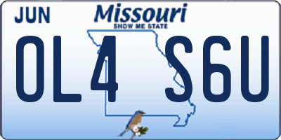 MO license plate OL4S6U