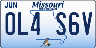 MO license plate OL4S6V