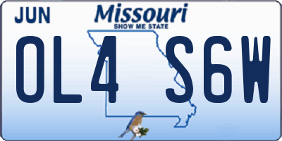 MO license plate OL4S6W