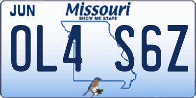 MO license plate OL4S6Z