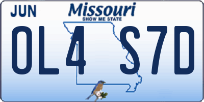 MO license plate OL4S7D