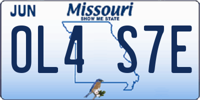 MO license plate OL4S7E