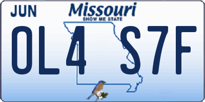 MO license plate OL4S7F