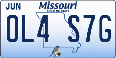 MO license plate OL4S7G