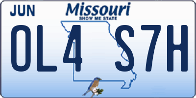MO license plate OL4S7H