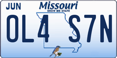 MO license plate OL4S7N