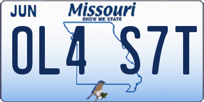 MO license plate OL4S7T