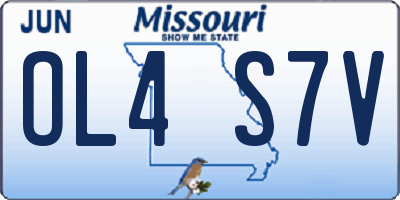 MO license plate OL4S7V
