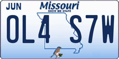 MO license plate OL4S7W
