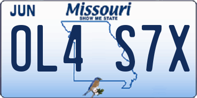MO license plate OL4S7X