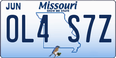 MO license plate OL4S7Z