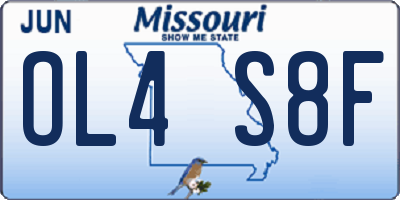 MO license plate OL4S8F