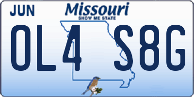 MO license plate OL4S8G