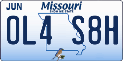 MO license plate OL4S8H