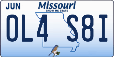 MO license plate OL4S8I