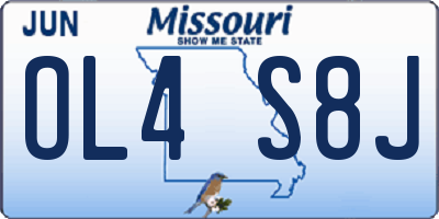 MO license plate OL4S8J