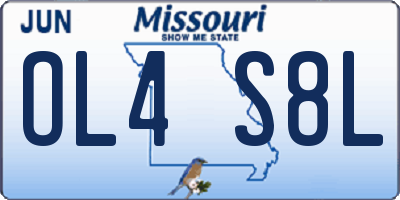 MO license plate OL4S8L
