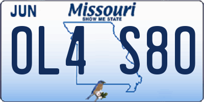 MO license plate OL4S8O