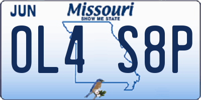 MO license plate OL4S8P