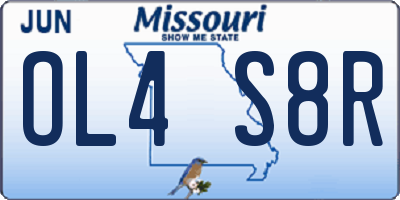MO license plate OL4S8R